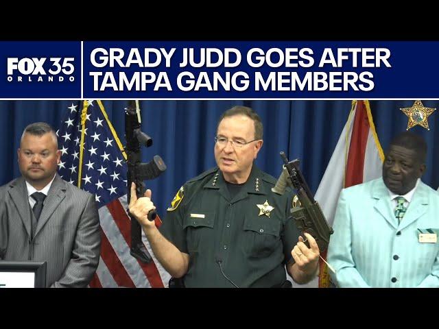 Sheriff Grady Judd press conference: 19 gang members arrested in series of drive-by shootings