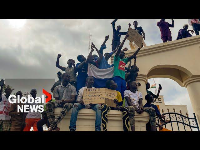 Niger coup: Protesters rally in streets against sanctions as support grows for junta