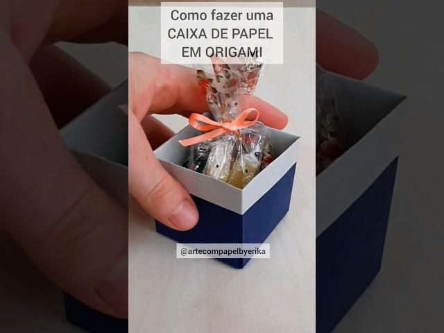Como fazer uma CAIXA de papel em ORIGAMI muito FÁCIL / How to make an easy PAPER BOX diy tutorial