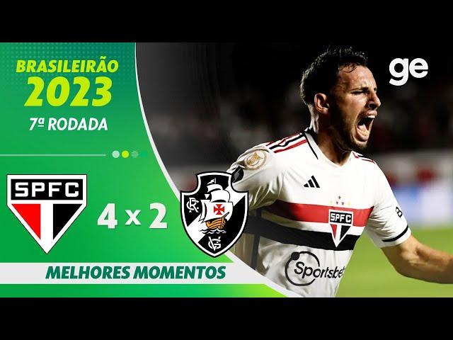 SÃO PAULO 4 X 2 VASCO | MELHORES MOMENTOS | 7ª RODADA BRASILEIRÃO 2023 | ge.globo