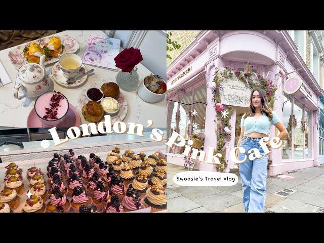 London's Pink Instagrammable Cafe: Peggy Porschen, Fish & Chips, & Kensington Palace (London Vlog 1)