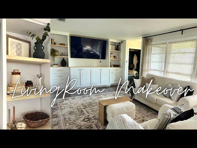 EXTREME DIY LIVING ROOM MAKEOVER | Living Room Decor on a Budget