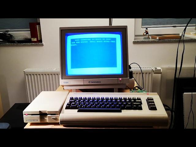 C64 booting into GeoDesk64 (GEOS MP3) from 4MB Sidekick64-NeoRAM