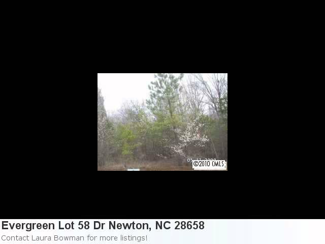 Real Estate Listing For Newton, Nc- Evergreen Lot 58 Dr. Tak