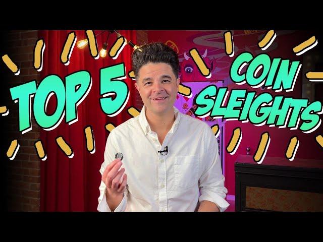 Top 5 Coin Sleights || Learn Coin Tricks for FREE!