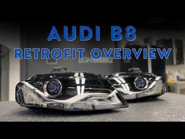 Audi B8 G5-BRT Projector Retrofit + New Headlight Lenses