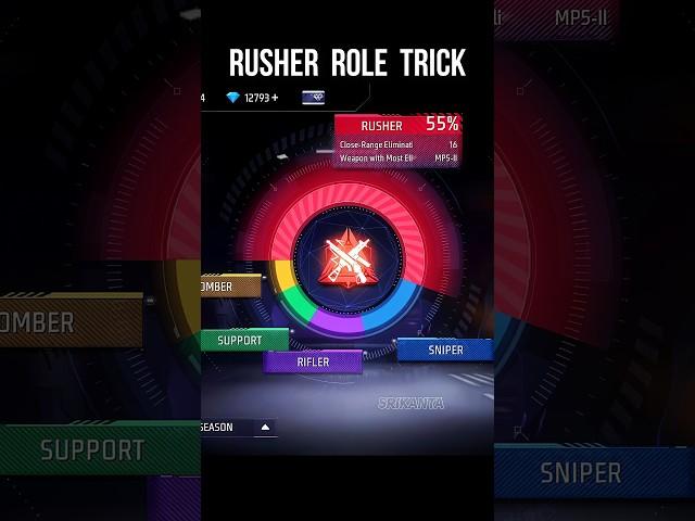 Rusher Role Trick  New Role System in Free Fire - Role System Level Up Tricks #srikantaff