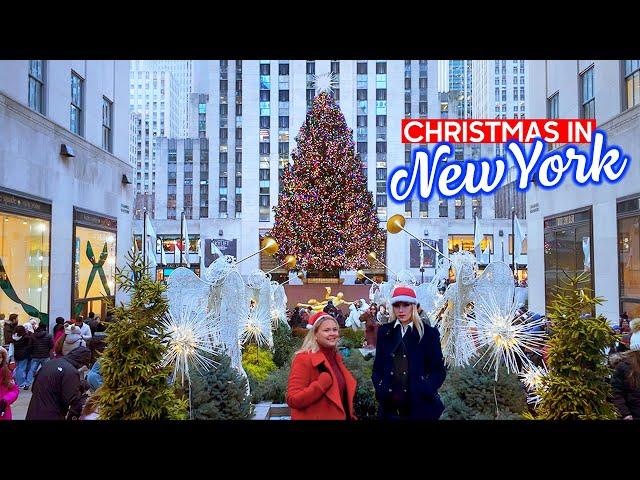 NEW YORK Christmas  Holiday Season in Manhattan - Walking Tour 4K