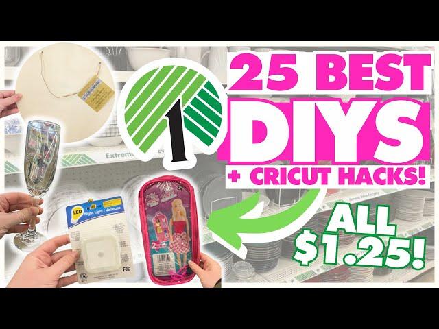 WOAH! The 25 BEST Dollar Tree Cricut DIYS & Hacks & FREE cut files to make them ⭐️ All $1.25!