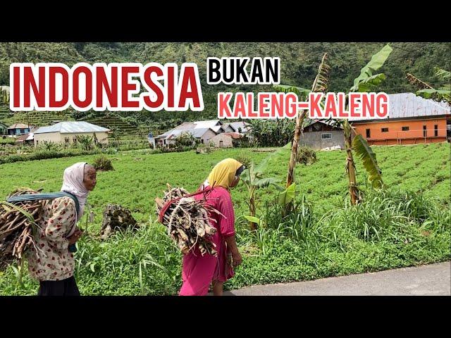 Indonesian village life in the mountains