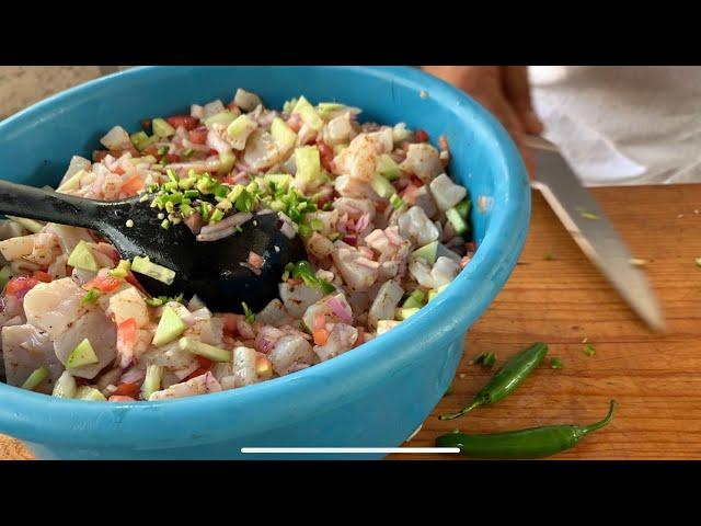 Cevichito  de tilapia en el taller 4x4 al estilo regional