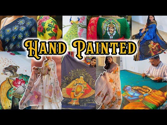 HAND PAINTED SAREE for Rs.1000 Only | Handloom Saree | Readymade Dress| Blouse Design |Shopping Vlog