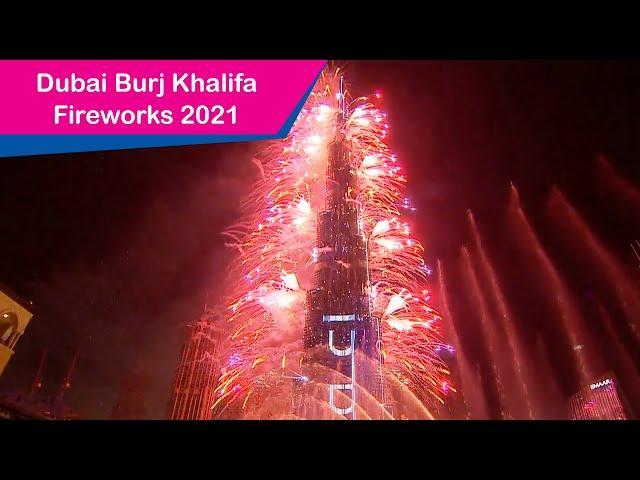 Burj Khalifa Fireworks 2021 - Dubai New Year Celebration #dubai 