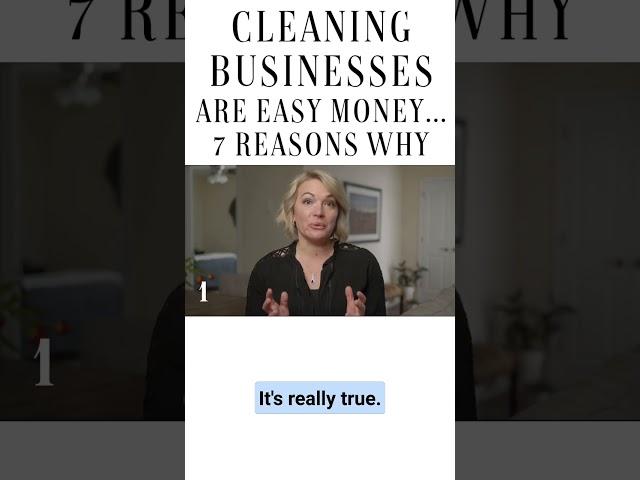 Why You Should Start a CLEANING BUSINESS REASON NUMBER 1 4️⃣