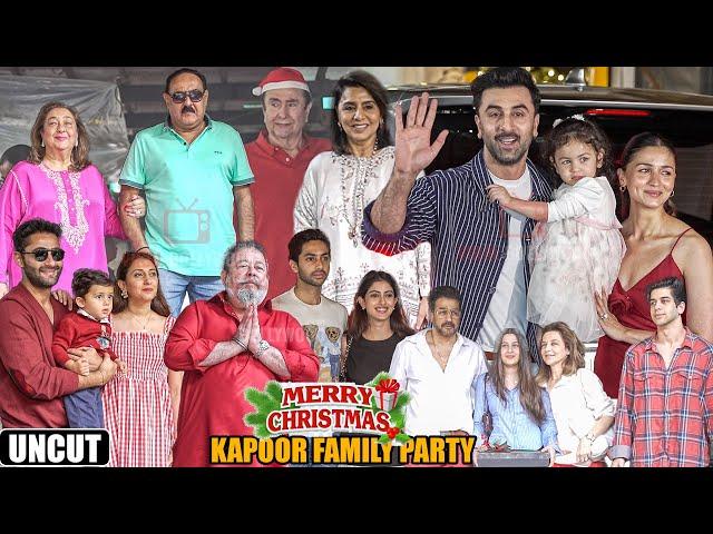 UNCUT - Kapoor Family's Christmas Party | Ranbir,Alia, Raha Kapoor, Neetu, Navya, Agastya, Randhir