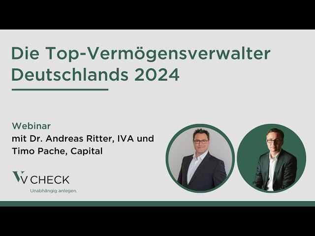 Die Top-Vermögensverwalter Deutschlands 2024 - unabhängige Vermögensverwaltung | Webinar