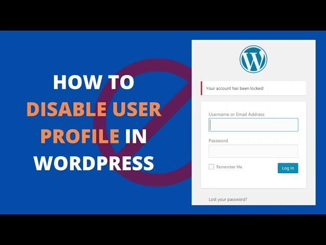 How to Disable User Profile in WordPress