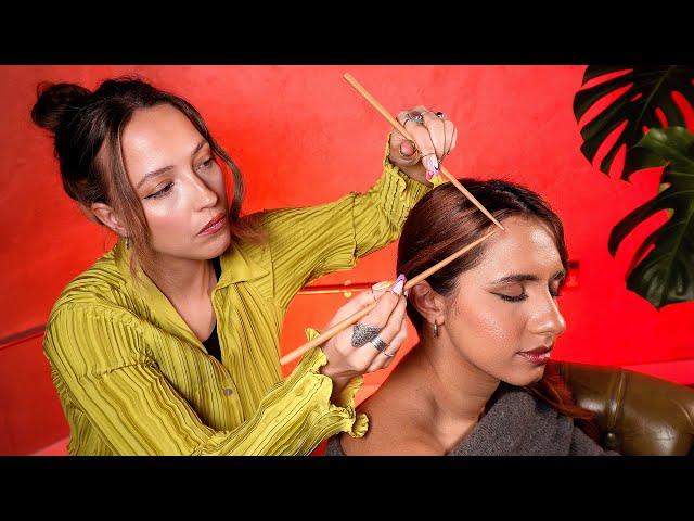 ASMR massage consultation and hair play relaxation treatment  lo-fi crispy hair and scalp sounds