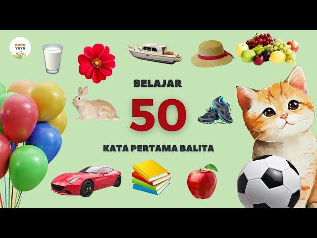 Learn to Talk for Babies and Toddlers | First 50 Words | Indonesian Children's Education | Easy