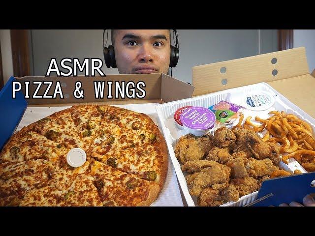 Asmr PIZZA & WINGS * EXTREME CRUNCH * EXTREME EATING SOUNDS *NO TALKING