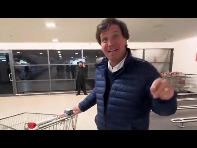 Tucker Carlson FANGIRLS Over Russian Grocery Store