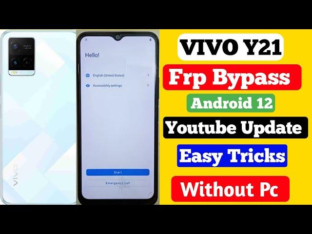 Vivo Y21 Frp Bypass / android 12 frp bypass /   frp bypass without pc (V2111frp) y21 y21G y21s Frp