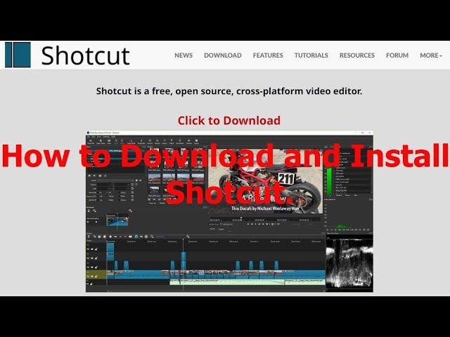 How to Download and Install Shotcut.