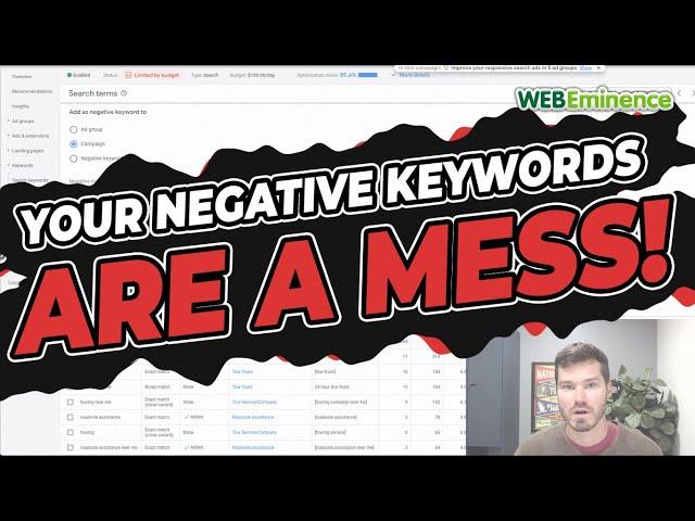 STOP Using Negative Keywords WRONG in Google Ads. Use them Effectively & Efficiently