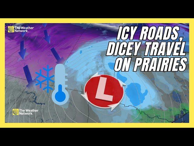 Icy, Snowy Storm to Impact Prairies Travel Sunday