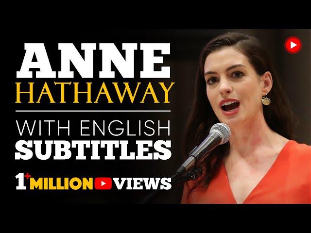 ENGLISH SPEECH | ANNE HATHAWAY: Paid Family Leave (English Subtitles)