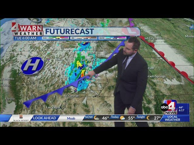 Soggy Tuesday morning for Utah with mountain snow and valley rain