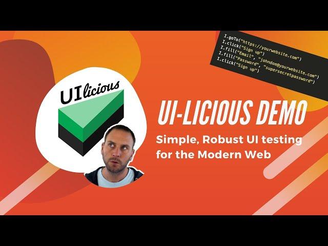 Test user journeys, not HTML, with UI-licious - Live Stream Product Demo