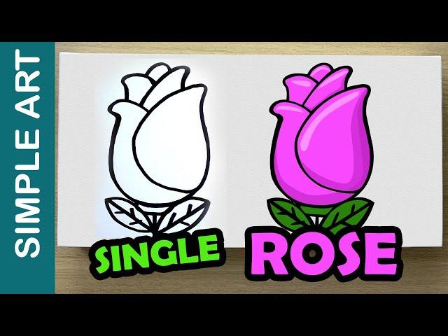 Simple art #20 / Single Rose Art / सिंगल रोज़ एआरटी / @Chhota Art – MathsTables