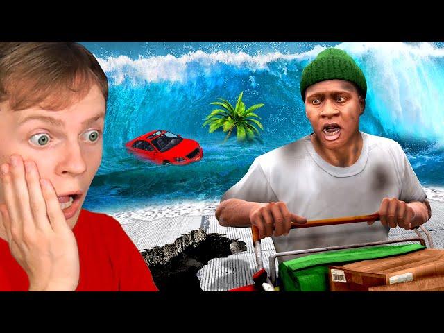 HOMELESS in a TSUNAMI in GTA 5!