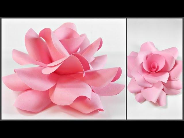 Paper flowers rose diy tutorial easy for children/origami flower folding 3d for kids,for beginners