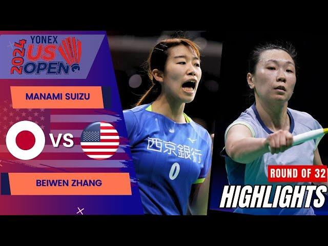 Manami Suizu (JPN) vs Beiwen Zhang (USA) - R32 | US Open 2024