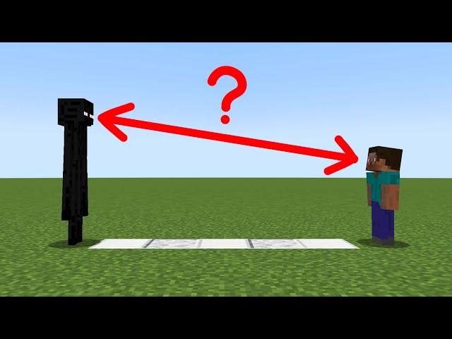how far away can enderman see you?