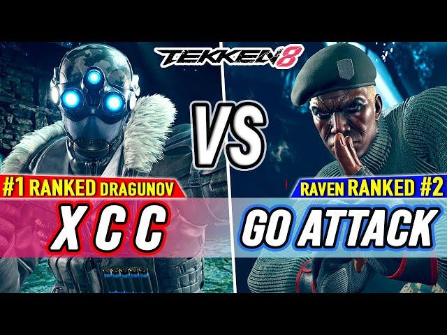 T8  X C C (#1 Ranked Dragunov) vs Go Attack (#2 Ranked Raven)  Tekken 8 High Level Gameplay