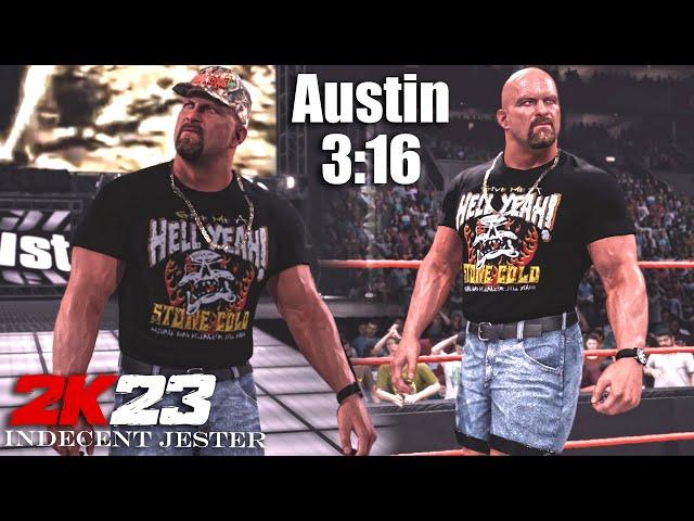 Stone Cold Steve Austin w/ Disturbed Glass Shatters Entrance Theme! - WWE 2K23 Mods