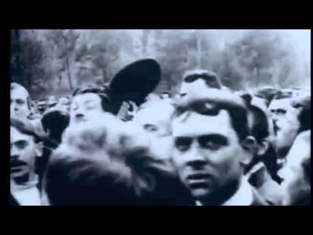 Москва,1914, август. Проводы добровольцев на фронт. 1-я Мировая война. кинохроника