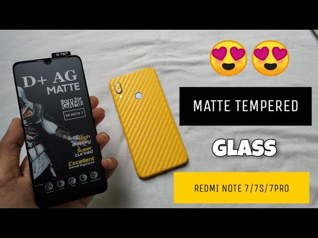 Matte Tempered Glass For Redmi Note 7/7S/7PRO | Edge To Edge Tempered Glass for Redmi Note 7/7S