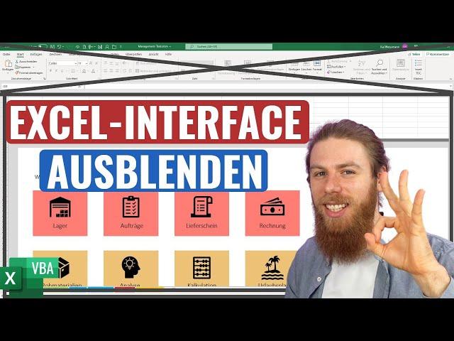 Excel wie eigenständige Software aussehen lassen. Excel-Interface ausblenden (+Vorlage) | Excel VBA