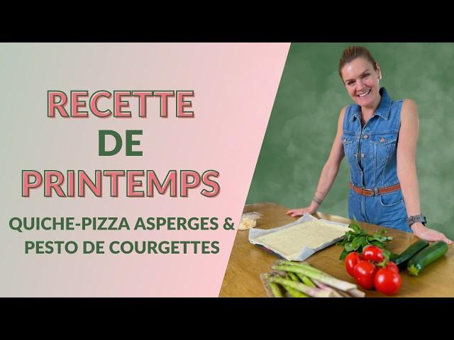 Recette FACILE, RAPIDE & VÉGÉ : pizza-quiche printanière