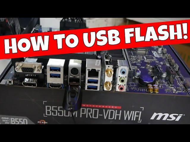 MSI B550M Pro VDH Wifi USB BIOS Button Flash Guide