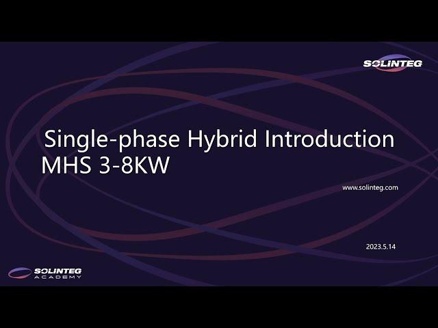 Solinteg Single-Phase Hybrid Inverter: MHS 3-8kW Series