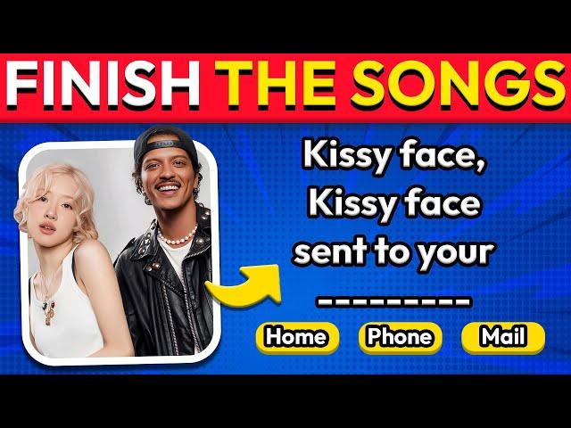 Finish The Song Challenge ️ 2020-2024 Most Popular Songs | Music Quiz