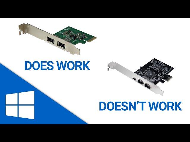 Windows 10 FireWire SOLVED!! It's not your drivers