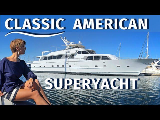 $599,000 1984 BROWARD 98' 30M CLASSIC SUPERYACHT WALKTHROUGH & SPECS / Liveaboard Motor Yacht Tour