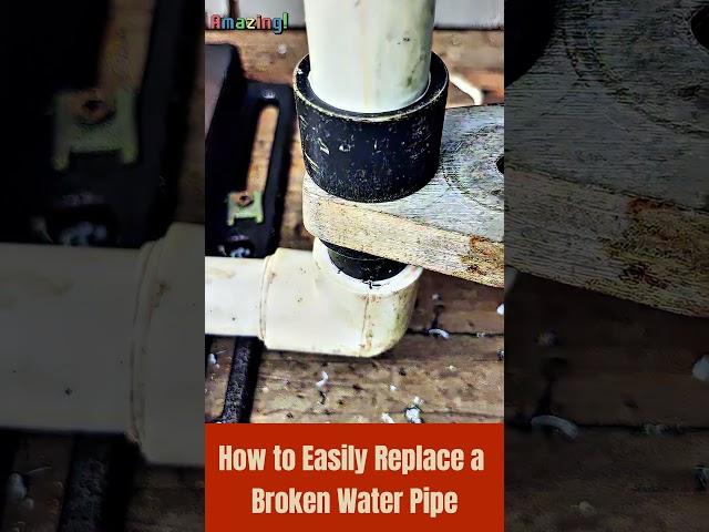Amazing! How to Easily Replace a Broken Water Pipe  #tool #shorts