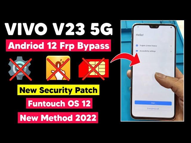 Vivo V23 5G (V2130) Android 12 Frp Bypass New Method | OS12 Google Account Remove New Solution 2022